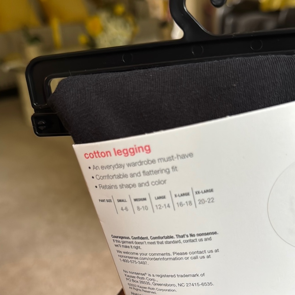 No nonsense Black Cotton Leggings (2nd) Pair - Picture 3 of 3